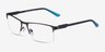Interception Brown  Blue MetalEyeglass Frames from EyeBuyDirect, Angle View