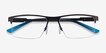 Interception Brown Blue MetalEyeglass Frames from EyeBuyDirect, Closed View