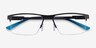 Interception Brown  Blue MetalEyeglass Frames from EyeBuyDirect, Closed View