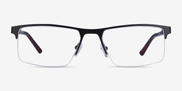 Interception Black  Red Metal Eyeglass Frames