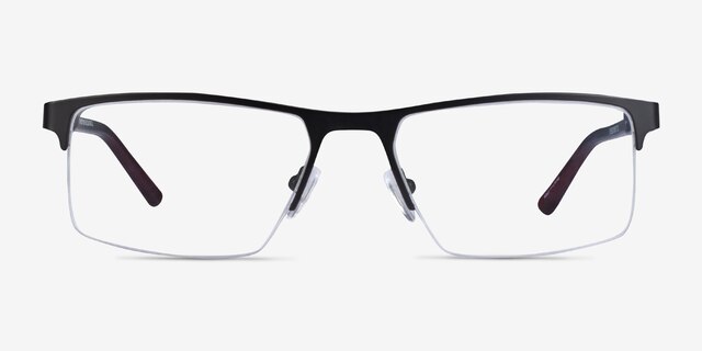 Interception Black  Red MétalMontures de lunettes de vue d'EyeBuyDirect, Vue de Face