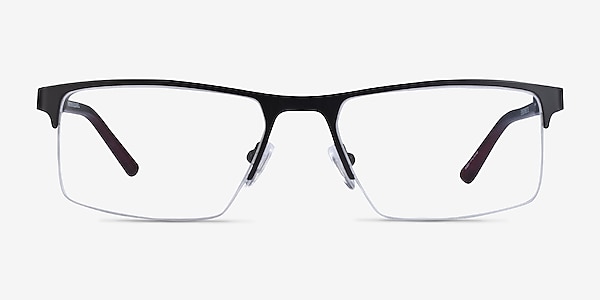 Interception Black  Red Metal Eyeglass Frames