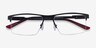 Interception Black  Red MétalMontures de lunettes de vue d'EyeBuyDirect, Vue Rapprochée