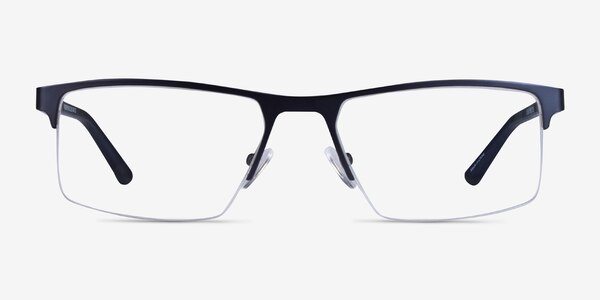 Interception Blue  Black Metal Eyeglass Frames