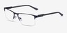 Interception Blue  Black MetalEyeglass Frames from EyeBuyDirect, Angle View