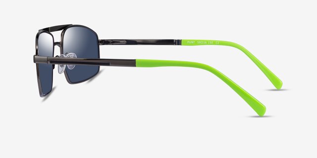 Punt Gunmetal Green AcétateSoleil de Lunette de vue d'EyeBuyDirect, Vue de Côté
