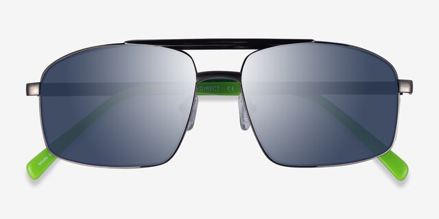Punt Gunmetal Green AcétateSoleil de Lunette de vue d'EyeBuyDirect, Vue Rapprochée
