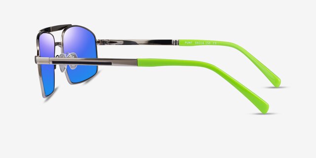 Punt Silver Green AcetateSunglass Frames from EyeBuyDirect, Side View