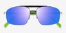 Punt Silver Green AcetateSunglass Frames from EyeBuyDirect, Closed View