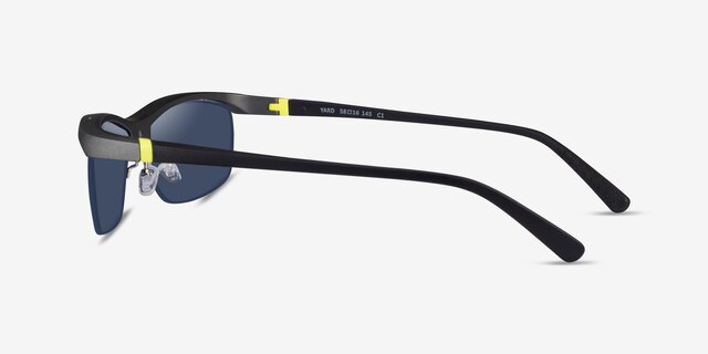 Yard Matte Gray Black PlasticSunglass Frames from EyeBuyDirect, Side View