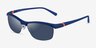 Yard Matte Navy PlasticSunglass Frames from EyeBuyDirect, Angle View
