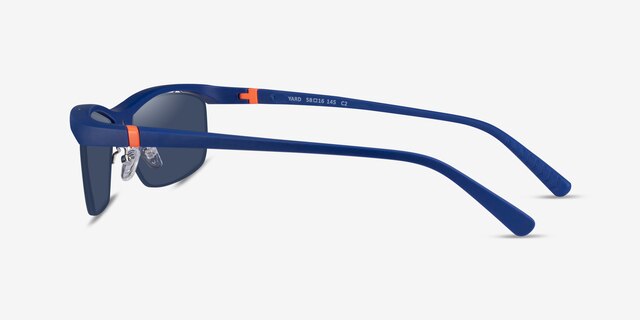 Yard Matte Navy PlasticSunglass Frames from EyeBuyDirect, Side View