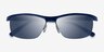Yard Matte Navy PlasticSunglass Frames from EyeBuyDirect, Closed View