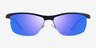 Yard Matte Black PlasticSunglass Frames from EyeBuyDirect, Front View