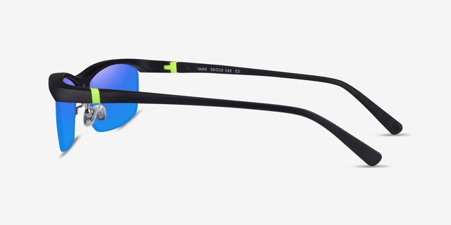 Yard Matte Black PlasticSunglass Frames from EyeBuyDirect, Side View
