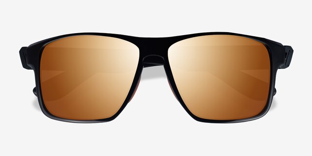 Running Black Orange PlasticSunglass Frames from EyeBuyDirect, Closed View