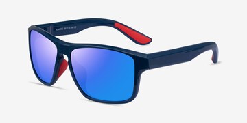 Blue Red rectangle Plastic sunglasses Online - Full-Rim - Running - 1.6 Basic Tint Lenses