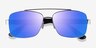 Center Silver Black MetalSunglass Frames from EyeBuyDirect, Closed View