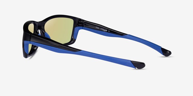Cycle Black Blue PlasticSunglass Frames from EyeBuyDirect, Side View