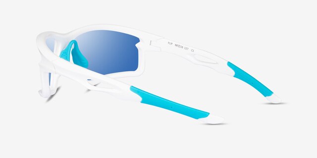 Flip White PlasticSunglass Frames from EyeBuyDirect, Side View