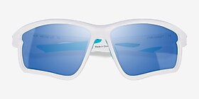 Flip Blanche Plastique Soleil de Lunette de vue d'EyeBuyDirect, Vue Rapprochée