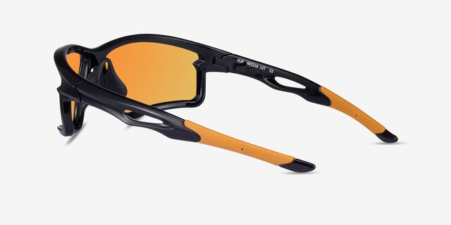Flip Black PlasticSunglass Frames from EyeBuyDirect, Side View