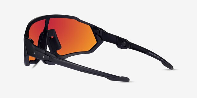 Chamonix Black PlasticSunglass Frames from EyeBuyDirect, Side View