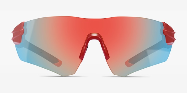 Tourney Red PlasticSunglass Frames from EyeBuyDirect, Front View