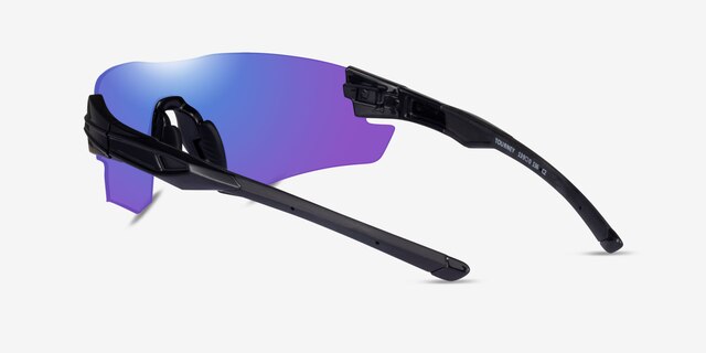 Tourney Black PlasticSunglass Frames from EyeBuyDirect, Side View