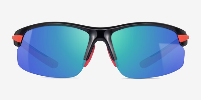 Match Black Red PlasticSunglass Frames from EyeBuyDirect, Front View