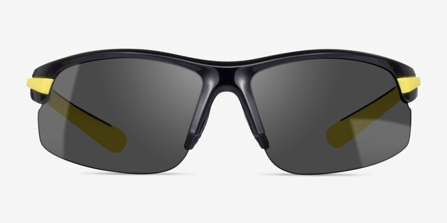 Match Black Yellow PlasticSunglass Frames from EyeBuyDirect, Front View