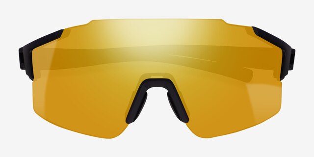 Combat Black PlasticSunglass Frames from EyeBuyDirect, Closed View