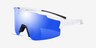 Combat White PlasticSunglass Frames from EyeBuyDirect, Angle View