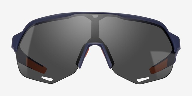 Vert Matte Navy Orange PlasticSunglass Frames from EyeBuyDirect, Front View