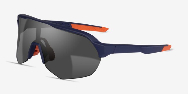 Vert Matte Navy Orange PlasticSunglass Frames from EyeBuyDirect, Angle View