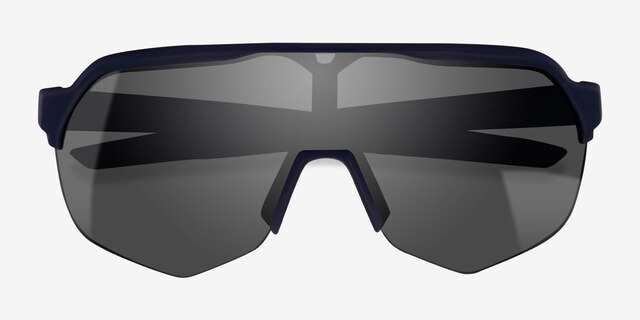 Vert Matte Navy Orange PlasticSunglass Frames from EyeBuyDirect, Closed View