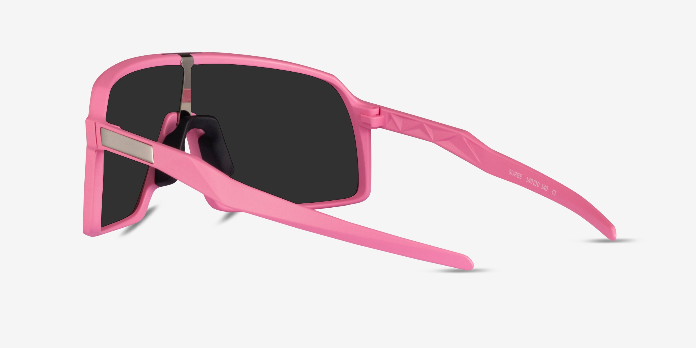 Surge - Square Pink Frame Prescription Sunglasses | Eyebuydirect