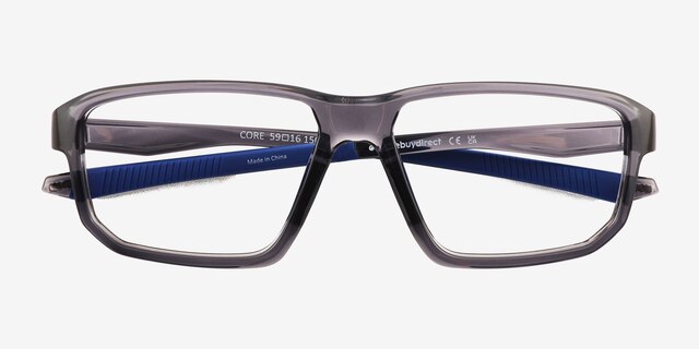 Core Clear Gray Eco-friendlyEyeglass Frames from EyeBuyDirect, Closed View