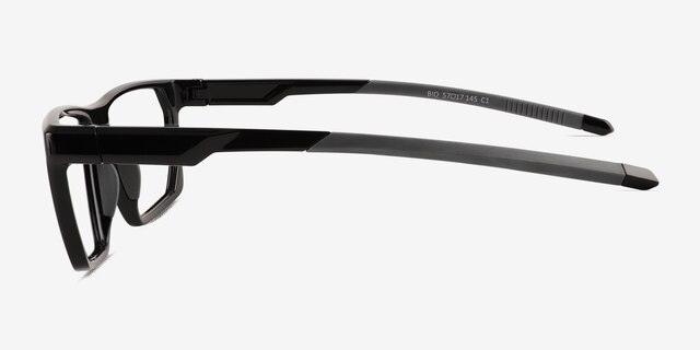 Bio Black PlasticEyeglass Frames from EyeBuyDirect, Side View