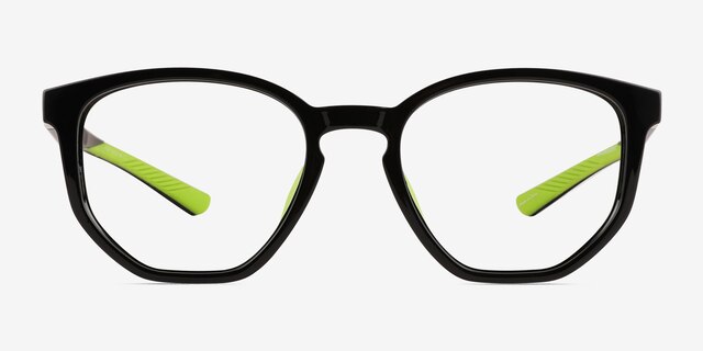 Atom Black Eco-friendlyEyeglass Frames from EyeBuyDirect, Front View