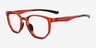 Atom Clear Orange Eco-friendlyEyeglass Frames from EyeBuyDirect, Angle View