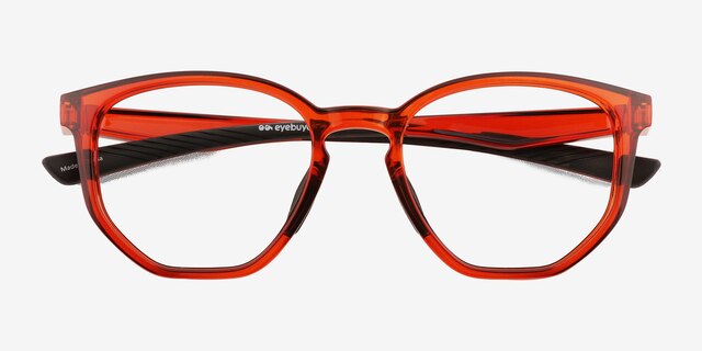 Atom Clear Orange Eco-friendlyEyeglass Frames from EyeBuyDirect, Closed View