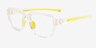 Phys Clear Yellow PlasticEyeglass Frames from EyeBuyDirect, Angle View