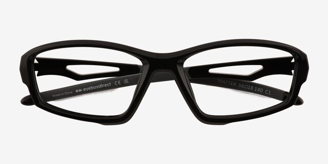 Matter Black Eco-friendlyEyeglass Frames from EyeBuyDirect, Closed View