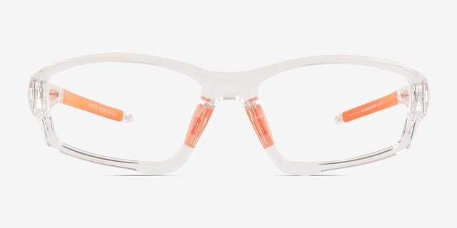 Matter Clear Orange Eco-friendlyEyeglass Frames from EyeBuyDirect, Front View