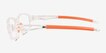 Matter Clear Orange PlasticEyeglass Frames from EyeBuyDirect, Side View