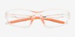 Matter Clear Orange PlasticEyeglass Frames from EyeBuyDirect, Closed View