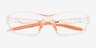 Matter Clear Orange Eco-friendlyEyeglass Frames from EyeBuyDirect, Closed View
