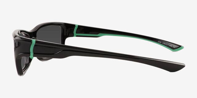 Ion Black PlasticSunglass Frames from EyeBuyDirect, Side View