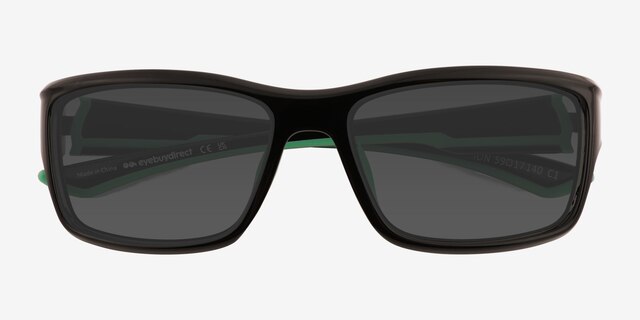 Ion Black PlasticSunglass Frames from EyeBuyDirect, Closed View